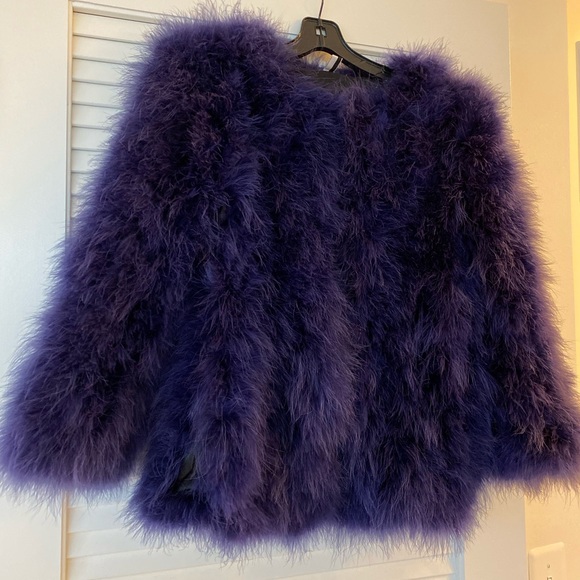 feather fur jacket